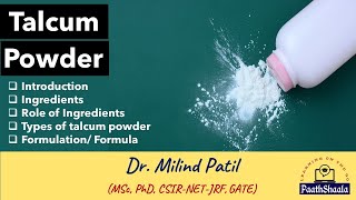 Chemistry of Talcum Powder  Chemistry of Cosmetics  UG PaathShaala talc [upl. by Janicki]