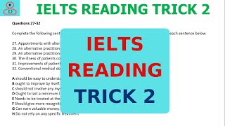 IELTS READING TRICK 2 [upl. by Nnylyoj]