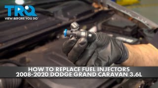 How to Replace Fuel Injectors 20082020 Dodge Grand Caravan 36L [upl. by Traggat]