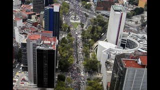 Las afectaciones de la marcha de la CNTE vistas desde el aire [upl. by Lotus]