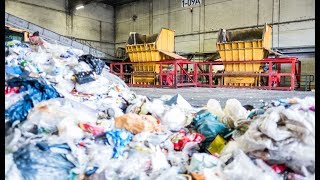 Vecoplan Sackaufreißer – Aufbereitung von Gelben Säcken für ein effizientes Recycling [upl. by Nev]