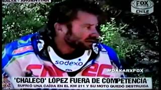 Chaleco Lopez tras su caída en Dakar 2014 [upl. by Horter]