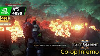 Inferno coop gameplay  Space Marine 2  RTX 4090  60fps 4k [upl. by Trenna]