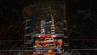 Shawn Michaels VS Razor RamonSUMMERSLAM 1995 Ladder Match Intercontinental Championvideo wwe [upl. by Wivinia]