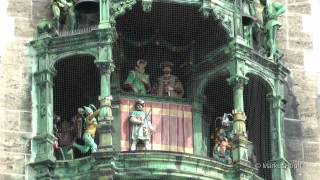 Glockenspiel München Marienplatz HD  Munich carillon HD [upl. by Khalin458]