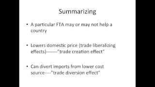 Free trade agreement economic analysistrade creation and trade diversion [upl. by Shipp]