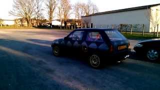 Opel Corsa a swap saab 9000 23 t16 moteur arriere dragster [upl. by Breban]