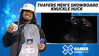 Thayers Men’s Snowboard Knuckle Huck FULL COMPETITION  X Games Aspen 2024 [upl. by Anatolio84]