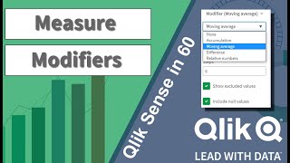 Qlik Sense in 60  Measure Modifiers [upl. by Boycie]