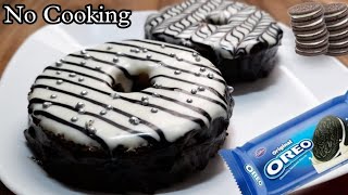 5 min Fireless Cooking recipe for Competition  Soft  Tasty  Fluffy Oreo Bread Donut [upl. by Lahey]