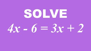 How to solve a linear equation with an unknown on both sides [upl. by Lirbij]