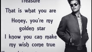 Treasure  Bruno Mars Lyric Video [upl. by Enailil]