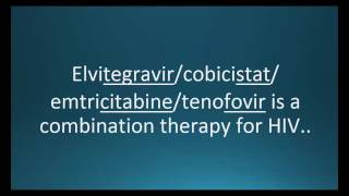 How to pronounce elvitegravir cobicistat emtricitabine tenofovir Stribild Memorizing Pharmacology [upl. by Ecnaralc313]