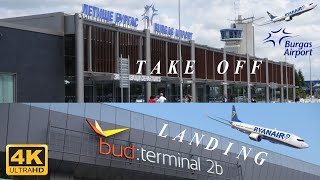 Burgas  Budapest ✈️ Take off  Landing [upl. by Atyekram]