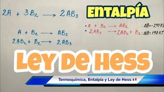 Ley de HESS y ENTALPÍA paso a paso [upl. by Hopkins]