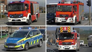 Zimmerbrand Einsatzfahrten Feuerwehr und Polizei in Stolberg [upl. by Shere]