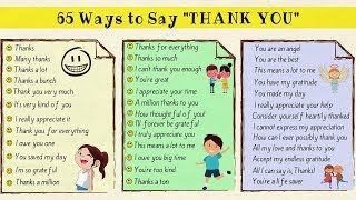 How to Say Thank You in English  65 Super Useful Ways to Say Thank You [upl. by Dilaw448]