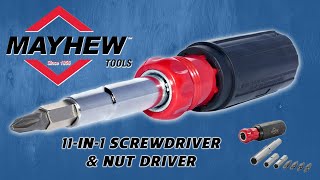 Mayhew Tools 11in1 Screwdriver amp Nut Driver 51011C [upl. by Orsola]