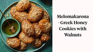 Greek Honey Walnut Cookies Melomakarona [upl. by Cerf635]