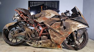 KTM RC 200 restoration  Restored KTM rc200 Sport Motorcycle  Old Bike Restoration And Repair [upl. by Boggs489]