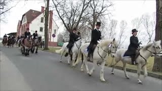 Ralbitzer Osterreiter in Wittichenau 2018 Ankunft [upl. by Hteazile]