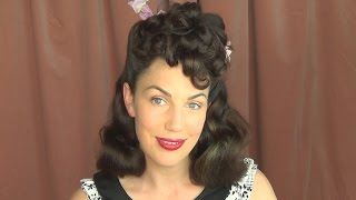 Lucille Ball Inspired Half Poodle Classic Vintage Pinup Hairstyle  Vintagious [upl. by Matazzoni]