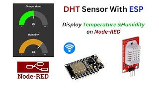 DHT Sensor with ESP  Display Reading on NodeRED [upl. by Horton]