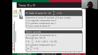 Álgebra Superior MAT230Tema III y IV Ejercicios No1 Adicionales [upl. by Ahsiugal575]