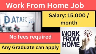 Work From Home Jobs 2023  Salary  15000  Fresher Graduate  work from home 2023 JobbySoumya [upl. by Pax]