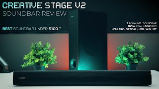 Creative Stage V2 Soundbar Review  Best Soundbar under 100 [upl. by Intirb999]