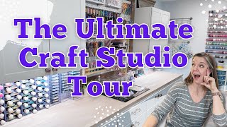 The Ultimate Craft Studio Tour  Craft Room Organization [upl. by Roddie790]