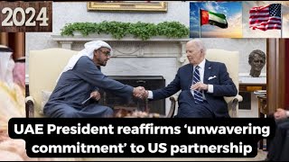 UAE President reaffirms ‘unwavering commitment’ to US partnership [upl. by Aleac]