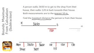 Bounds Maximum From Calculation Subtraction Grade 7  OnMaths GCSE Maths Revision [upl. by Cheng]