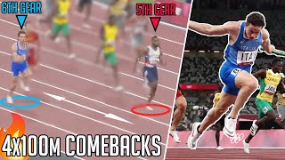 The Greatest 4x100m Comebacks  When Sprinters find an Extra Gear [upl. by Piselli]