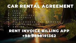 Creating a Simple Car Rental Agreement Online with Rent Invoice Billing App कार किराए का बिज़नेस [upl. by Haggerty]