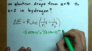 Energy Released ΔE for electron in Hydrogen Atom [upl. by Chyou]