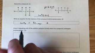 Revision chemistry bromine and butene reaction equation [upl. by Lawrence484]