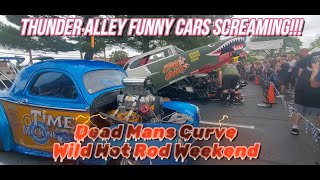 2024 Dead Mans Curve Wild Hot Rod Weekend Thunder Alley Funny Cars Screaming Video 17 [upl. by Selwyn]