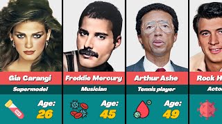 💀 46 Famous People Who Sadly DIED from AIDS [upl. by Egiaf940]