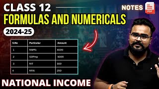 NATIONAL INCOME and RELATED AGGREGATES class 12 ONE SHOT numerical Macroeconomics  GAURAV JAIN [upl. by Frymire]