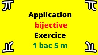 Application bijective 1 bac Sm [upl. by Kamal]