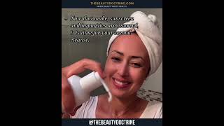 WHY YOU SHOULD DOUBLE CLEANSE AT NIGHTcleanser cleanse cleansing cleansingwater skincareroutine [upl. by Sanderson565]