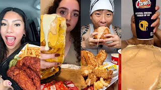 best viral tiktok mukbang compilation pt2  Chipotle Wingstop and many more [upl. by Sicular]