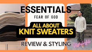 My Favorite ESSENTIALS Knit Sweaters  Sizing Review PLUS Styling Fits🧶 [upl. by Aleakam]