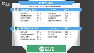 Runcorn CC 1st XI v Hale Barns CC 1st XI [upl. by Nhguaved]