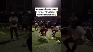 Memphis Depay burns former NFL player Brandon Marshall ⚽️ [upl. by Analram509]