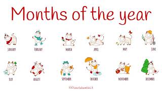 I Mesi in Inglese  Months of the Year in English [upl. by Annovad]