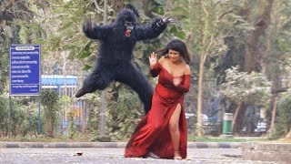 Gorilla Prank on Girls Part2😱😱 PrankBuzz [upl. by Gatias399]