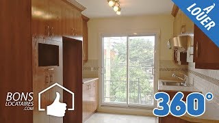 Logement à louer  Rivière des Prairies 4 12  800 BonsLocatairescom VIDEO 360° [upl. by Nnylrats]