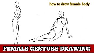 Gesture drawing practice  how to draw poses [upl. by Hootman624]